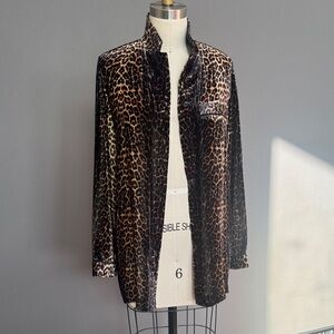 KOOPLES VELVET LEOPARD Women's Shirt/Jacket  NWT